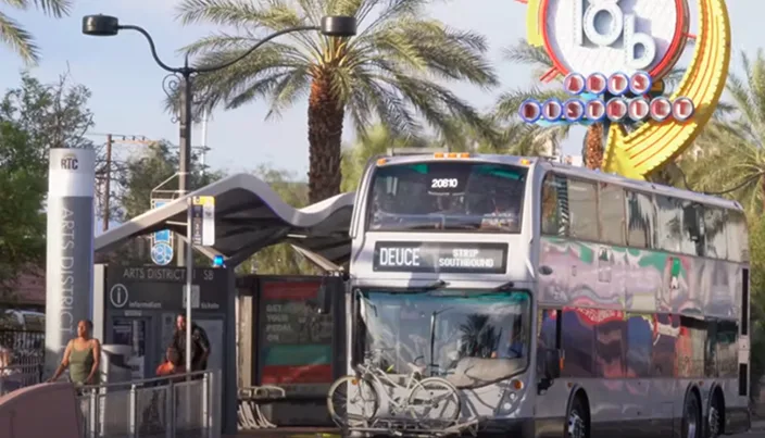 Bus in Downtown Las Vegas